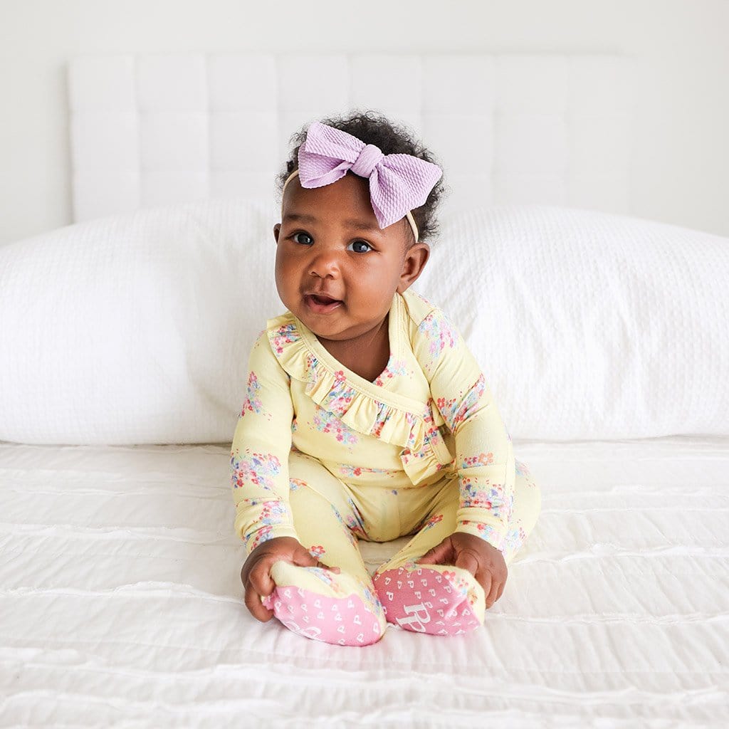 Baby on Keira Ruffled Tie-Front Kimono Set
