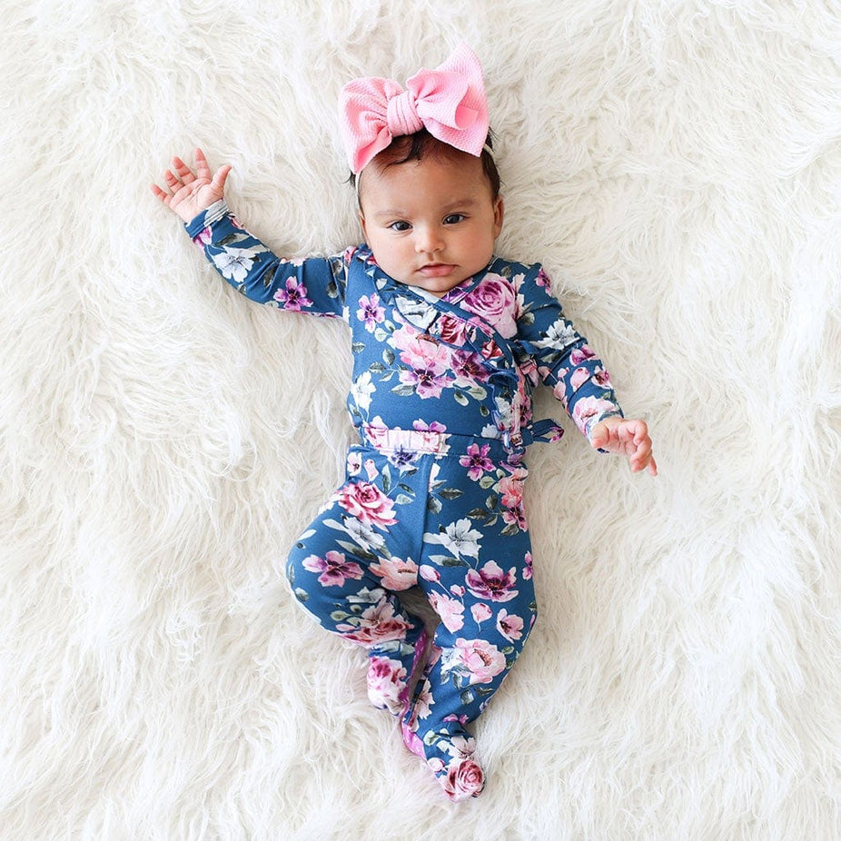 Keisha Ruffled Tie-Front Kimono Set