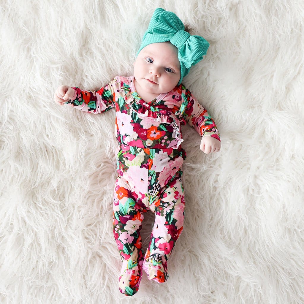 Katerina Ruffled Tie-Front Kimono Set