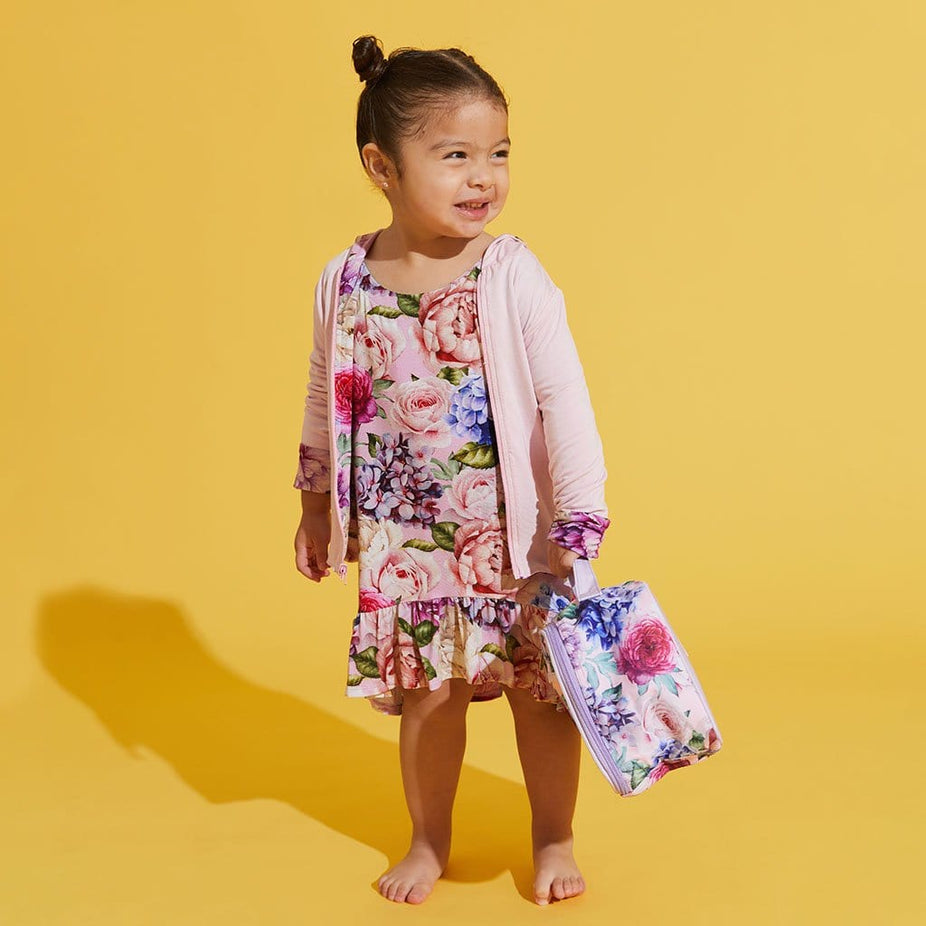 Toddler wearing Georgette Lunch Bag