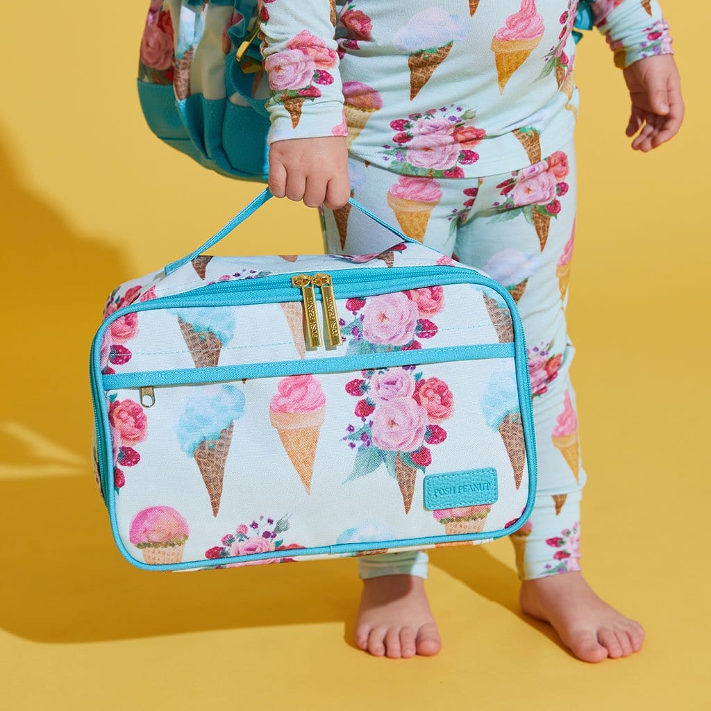 Toddler holding Sophia Lunch Bag