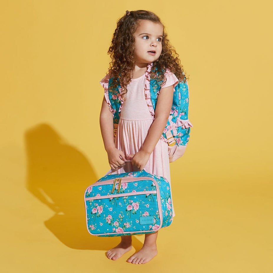 Toddler wearing Theresa Lunch Bag