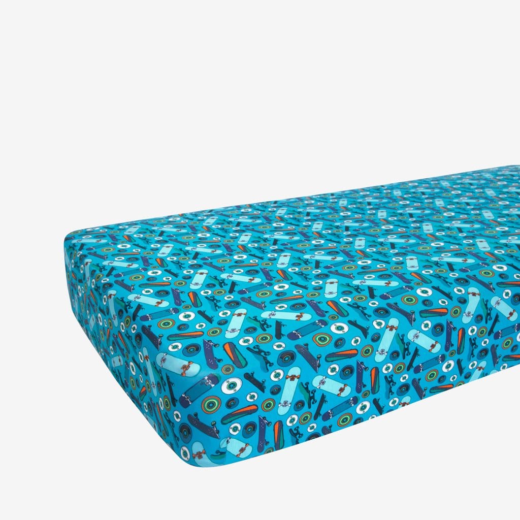 Cole Crib Sheet in skateboard print