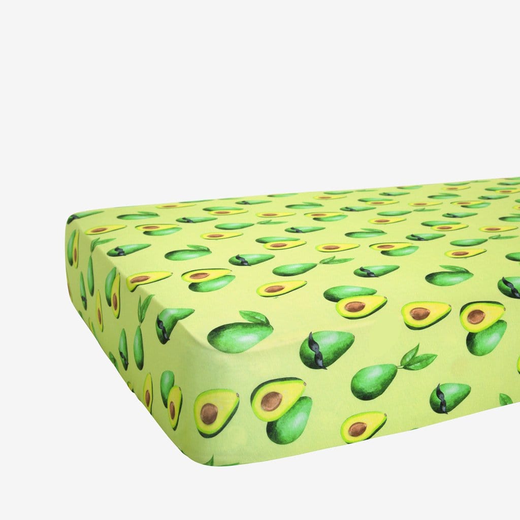 Franco Crib Sheet in avocado print
