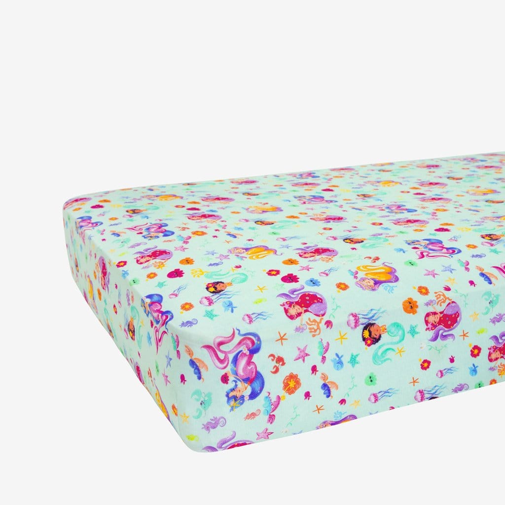 Kai Crib Sheet in mermaid print