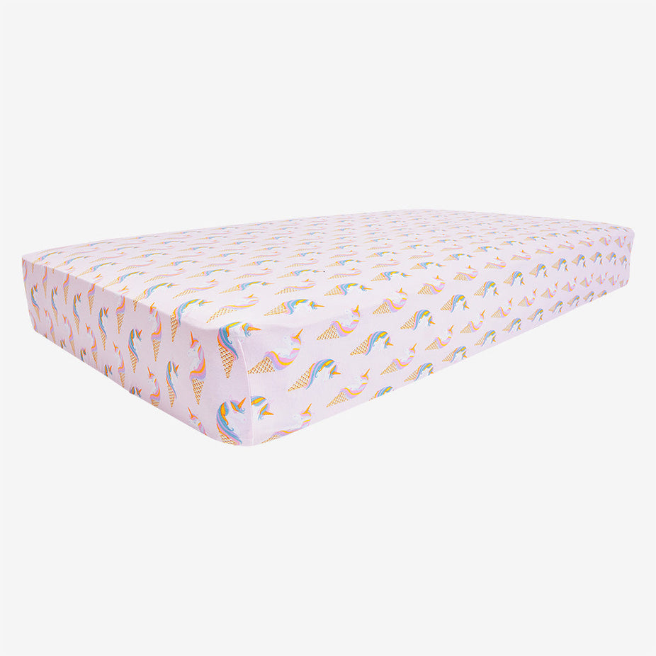 Unicorn Ice Cream Crib Sheet