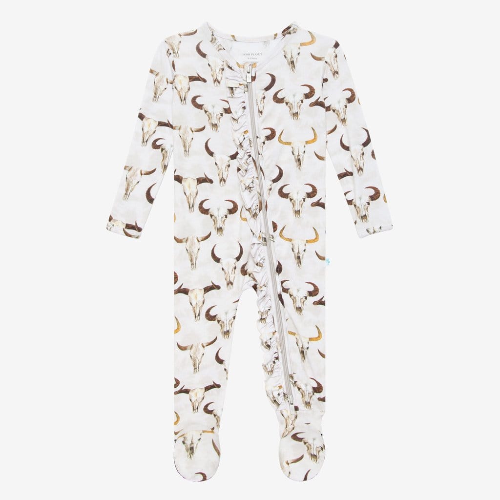 Austin Footie Ruffled Zippered One Piece
