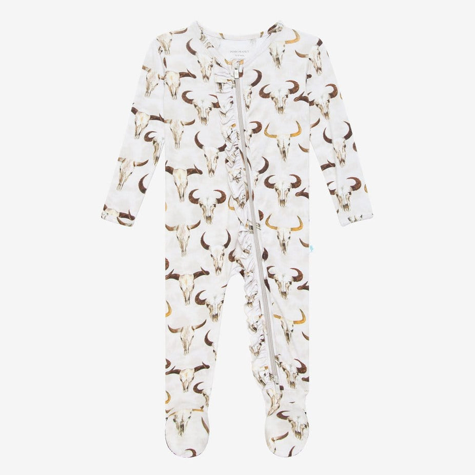Austin Footie Ruffled Zippered One Piece