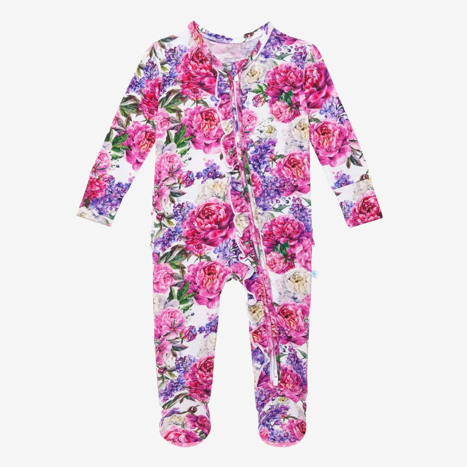 Bella Footie Ruffled Zippered One Piece