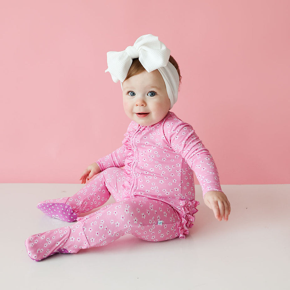 Birdie Mae Footie Ruffled Zippered One Piece