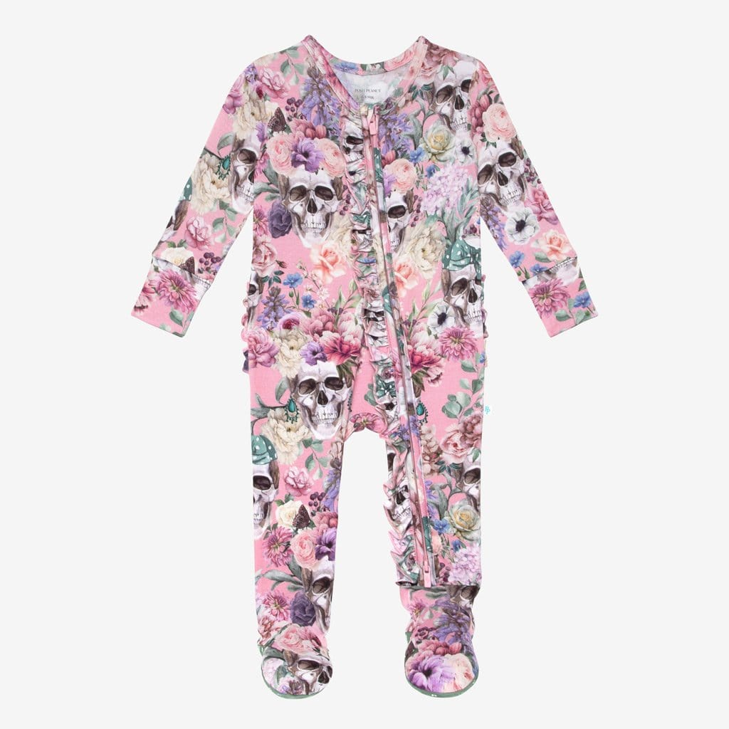 Cordelia Footie Ruffled Zippered One Piece
