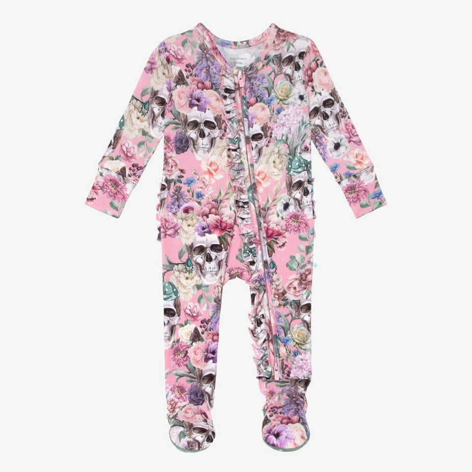 Cordelia Footie Ruffled Zippered One Piece