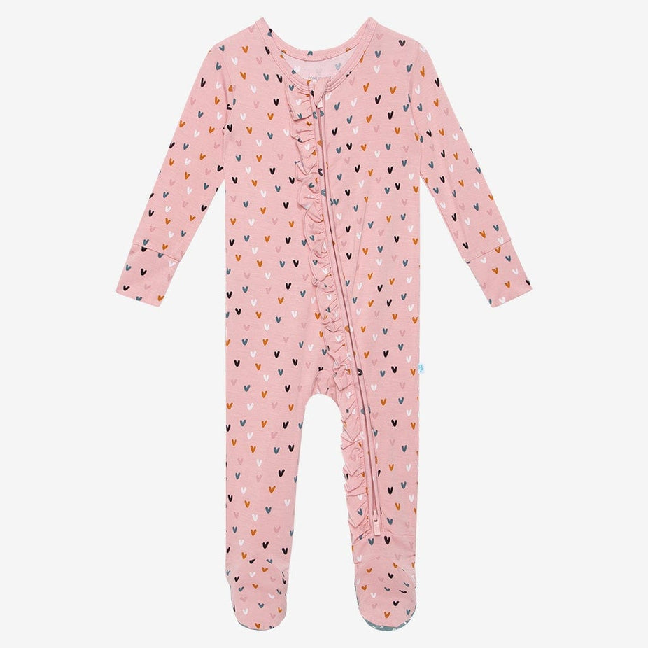 Cassidy Footie Ruffled Zippered One Piece