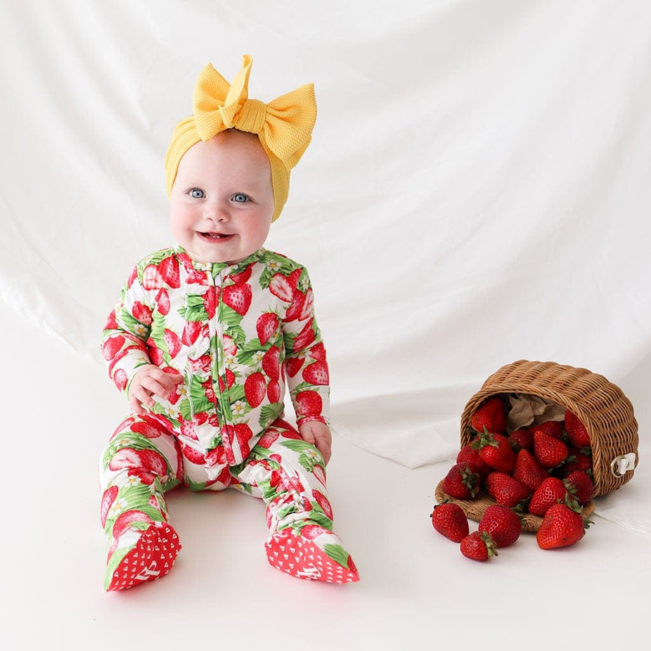 Callie Footie Ruffled Zippered One Piece