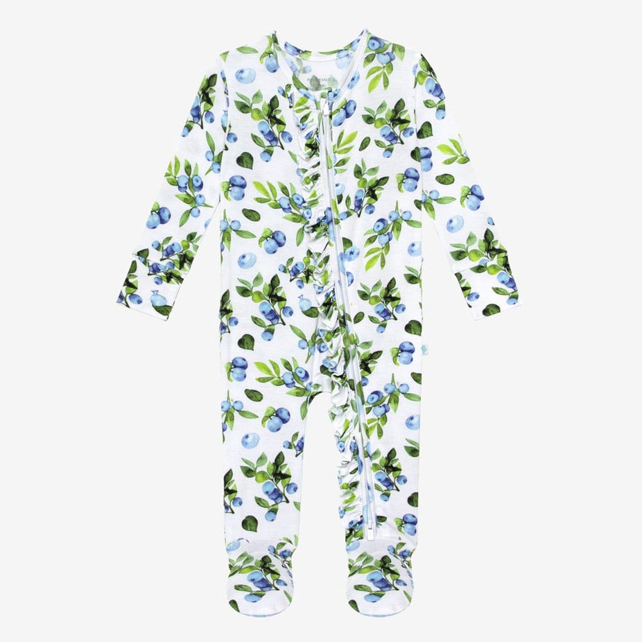 Carolina Footie Ruffled Zippered One Piece