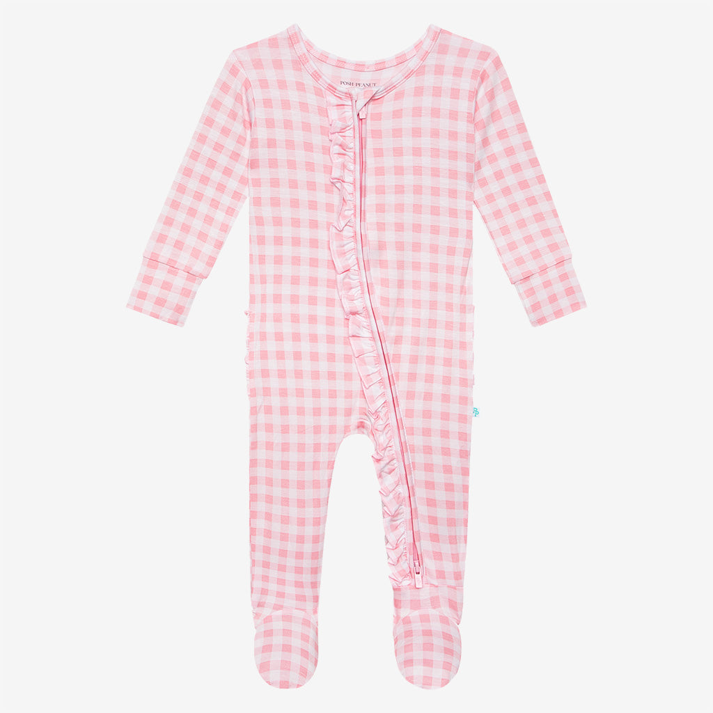 Lilia Footie Ruffled Zippered One Piece