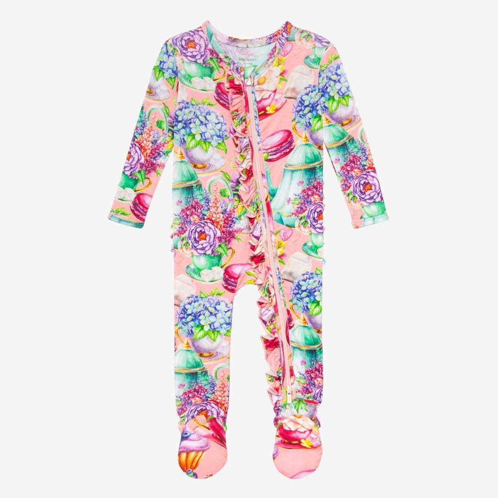 Elizabeth Footie Ruffled Zippered One Piece
