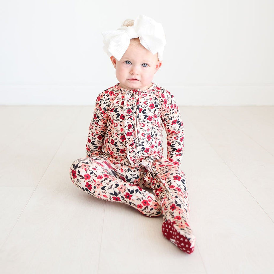 Janie Footie Ruffled Zippered One Piece
