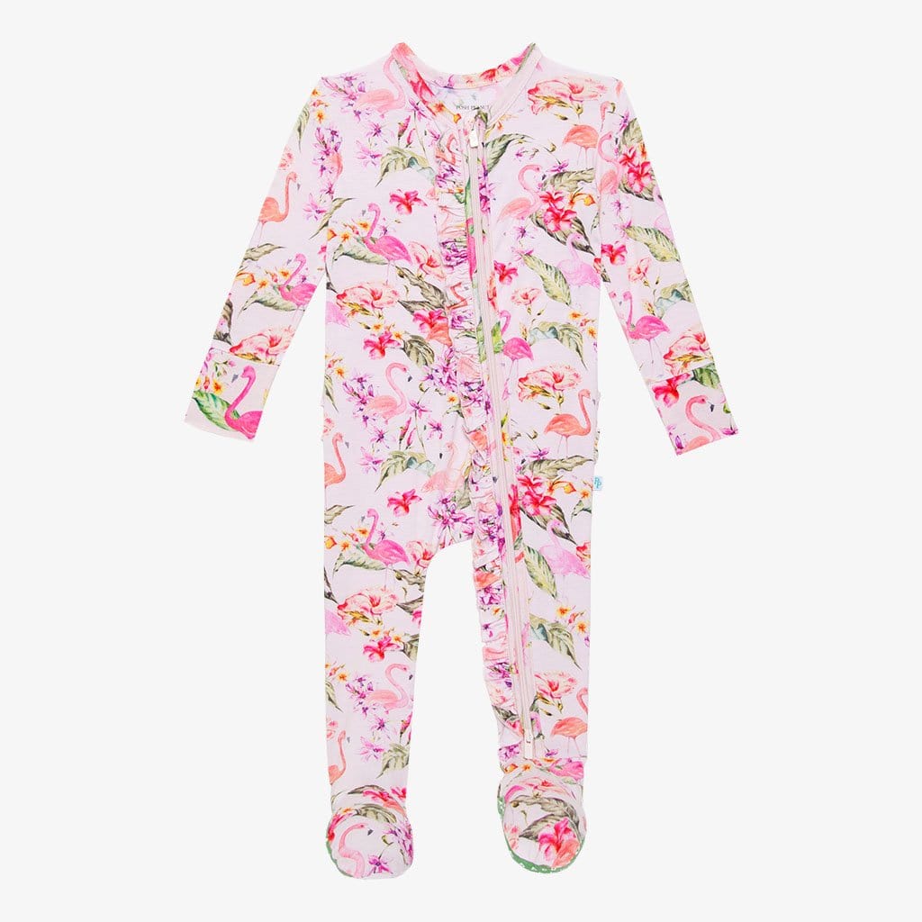 Leilani Footie Ruffled Zippered One Piece