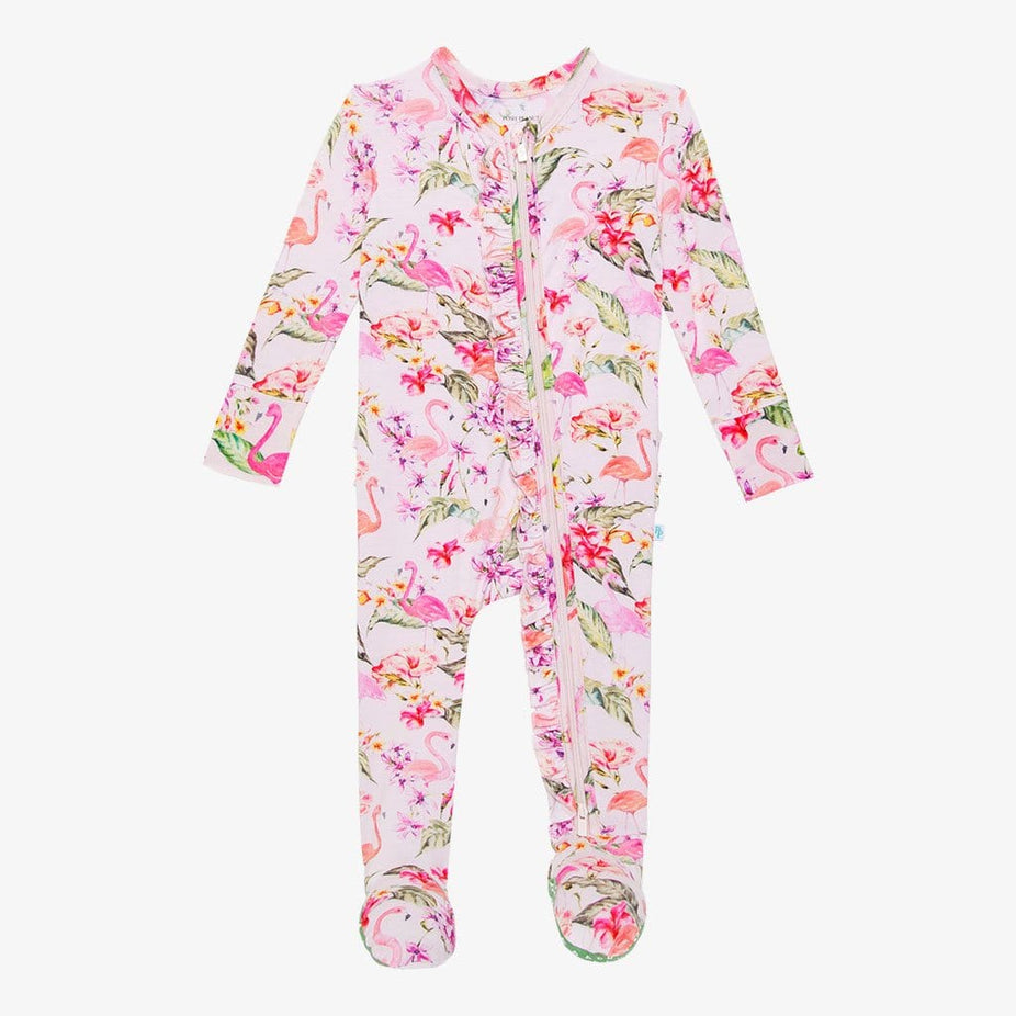 Leilani Footie Ruffled Zippered One Piece