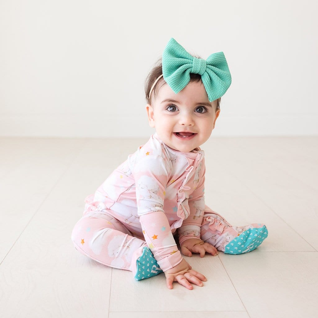 Mary Footie Ruffled Zippered One Piece