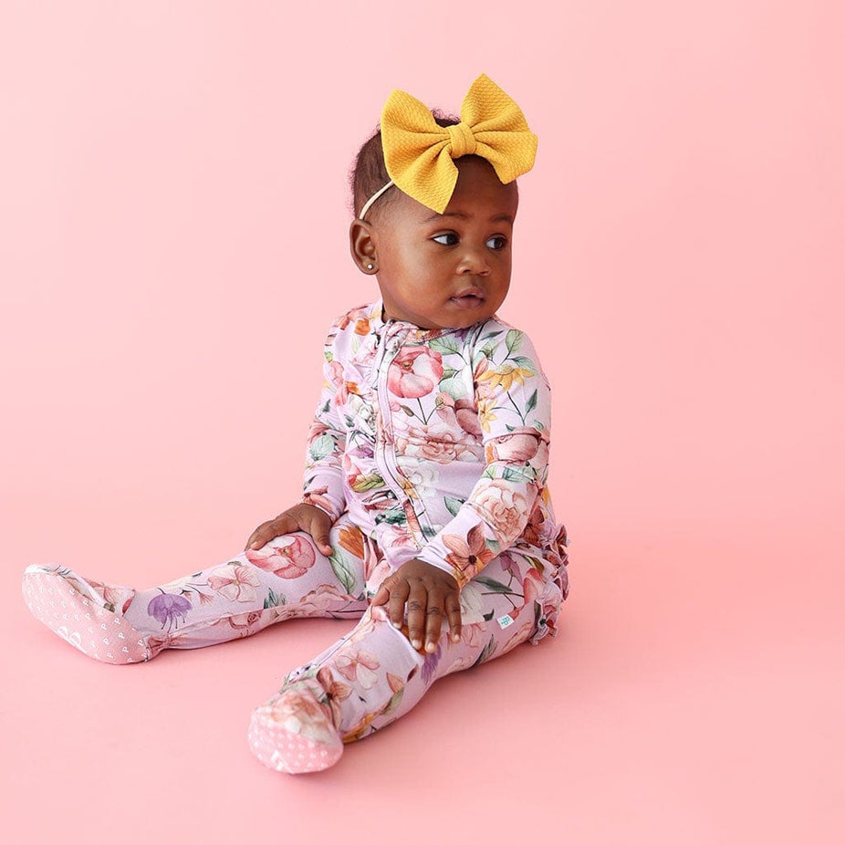 Pari Footie Ruffled Zippered One Piece