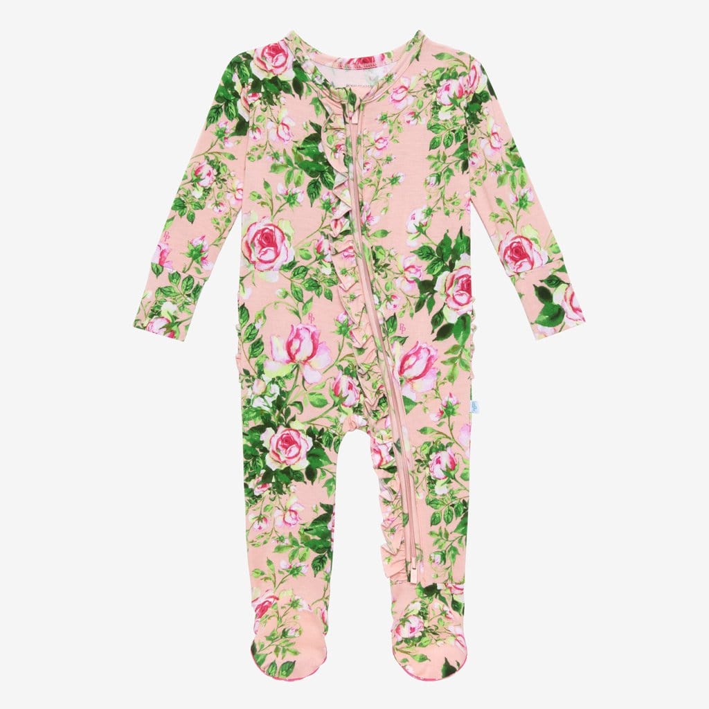 Renia Footie Ruffled Zippered One Piece