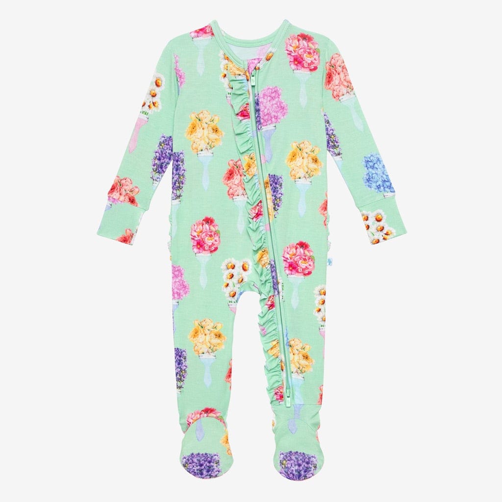 Rene Footie Ruffled Zippered One Piece