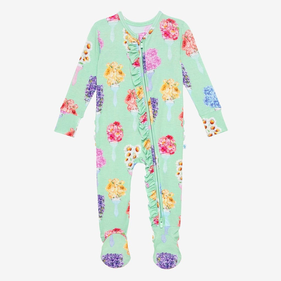 Rene Footie Ruffled Zippered One Piece