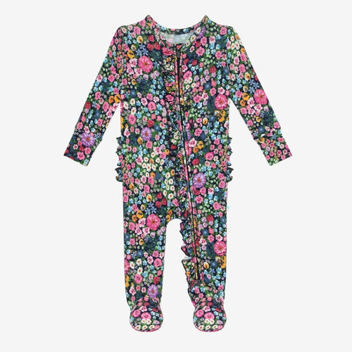 Scarlet Footie Ruffled Zippered One Piece