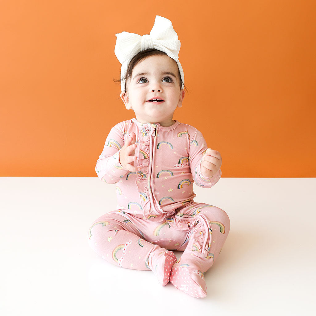 Shay Footie Ruffled Zippered One Piece