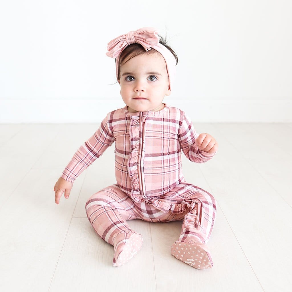 Stephanie Footie Ruffled Zippered One Piece