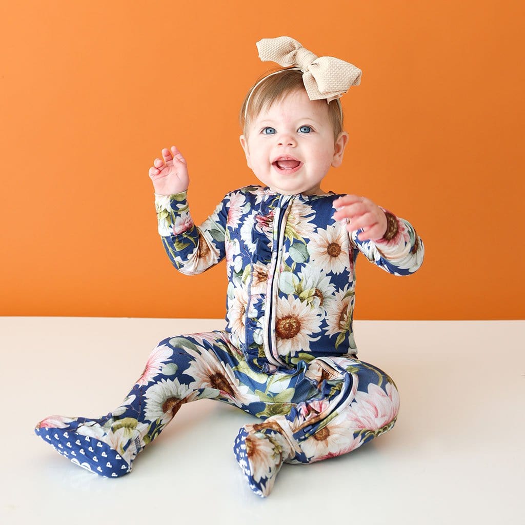 Soraya Footie Ruffled Zippered One Piece