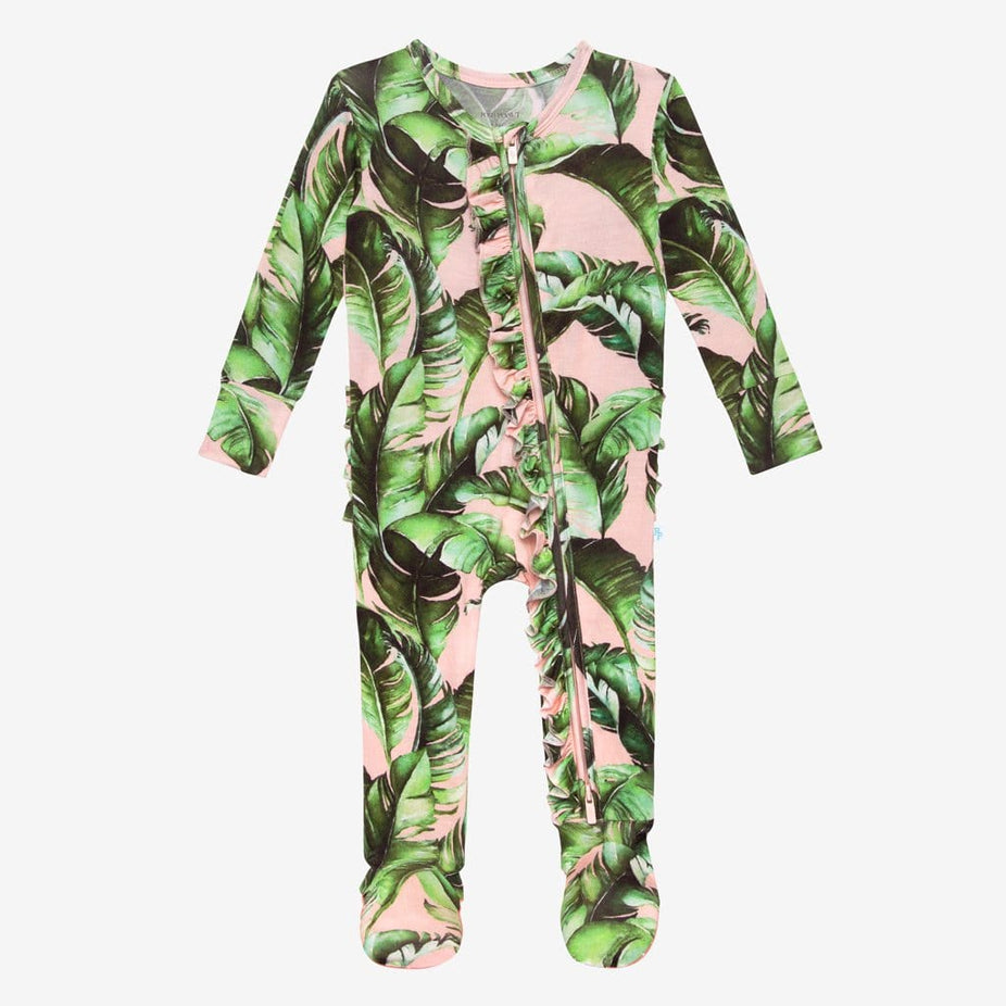 Tiffany Footie Ruffled Zippered One Piece