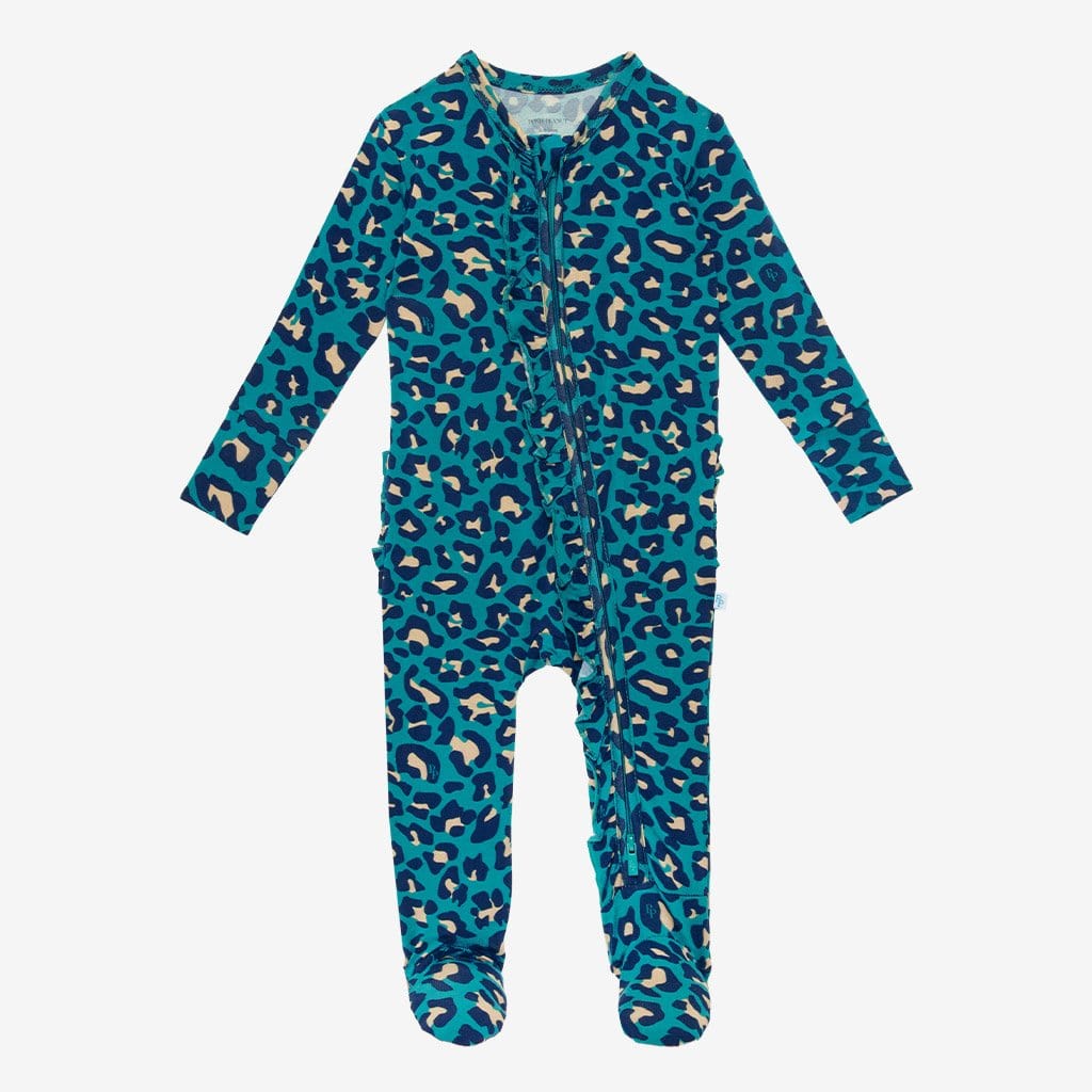 Tali Footie Ruffled Zippered One Piece