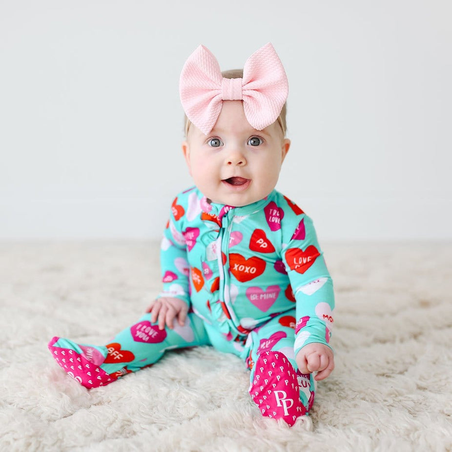 Valerie Footie Ruffled Zippered One Piece
