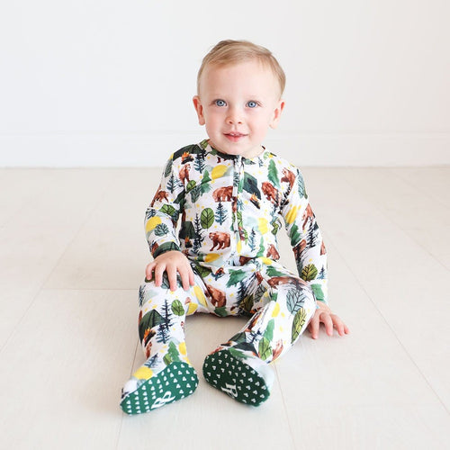 Archer Footie Zippered One Piece