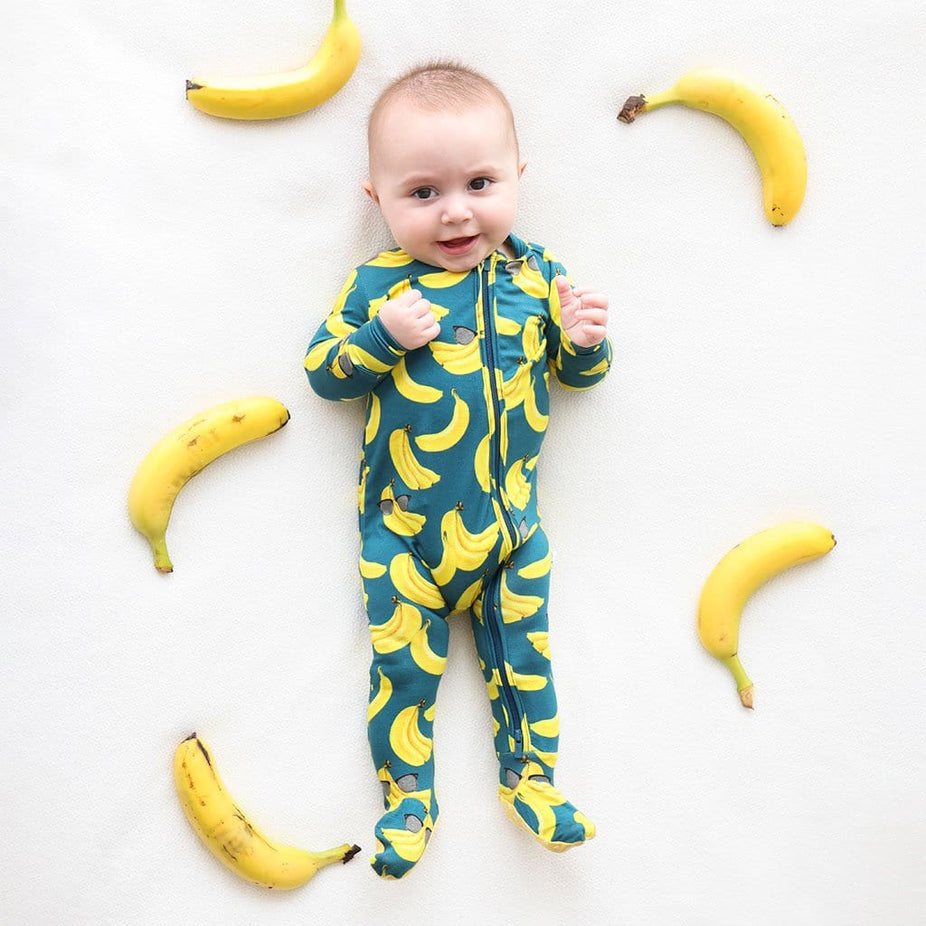 Bananas Footie Zippered One Piece