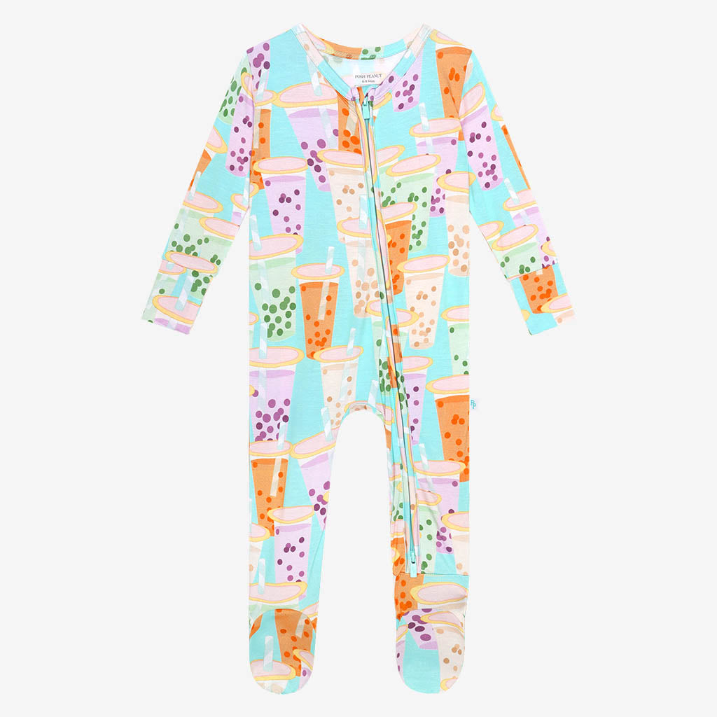 Boba Time Footie Zippered One Piece