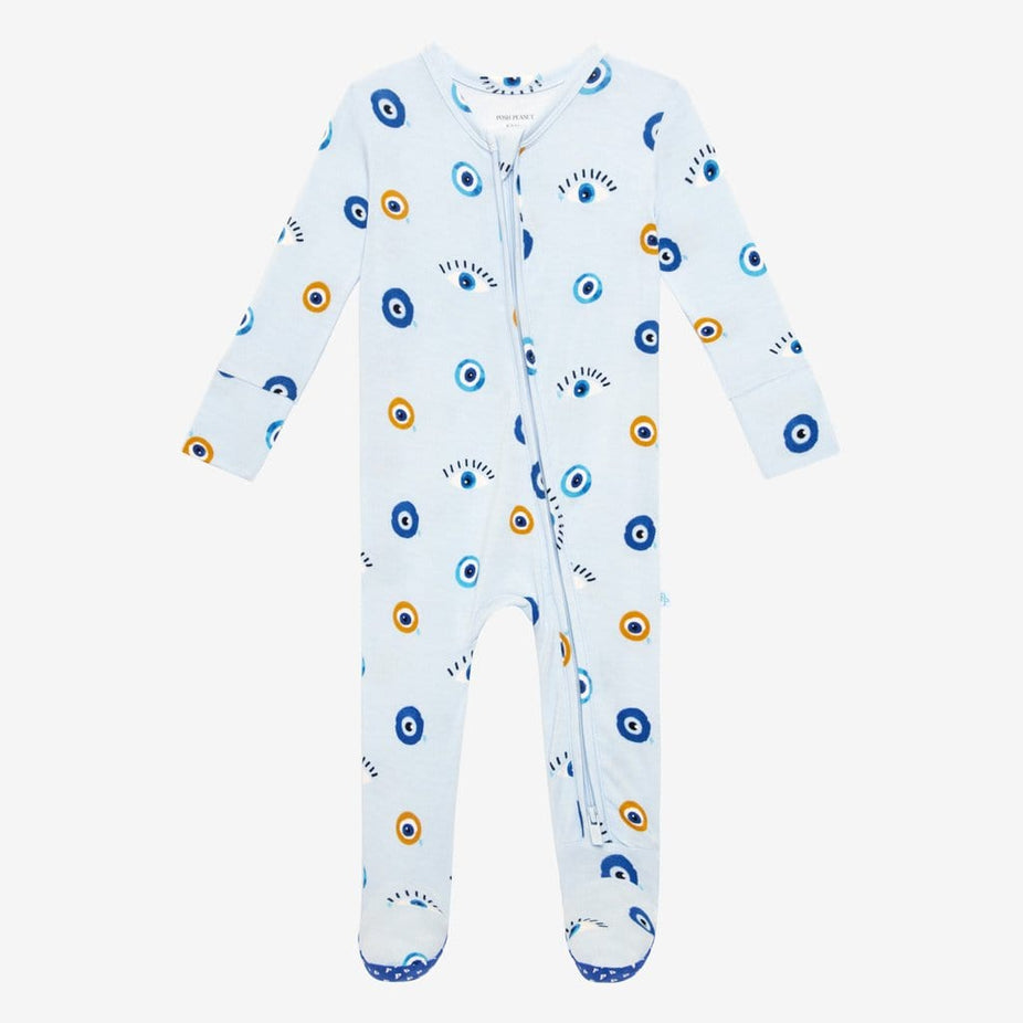 Evil Eye Footie Zippered One Piece