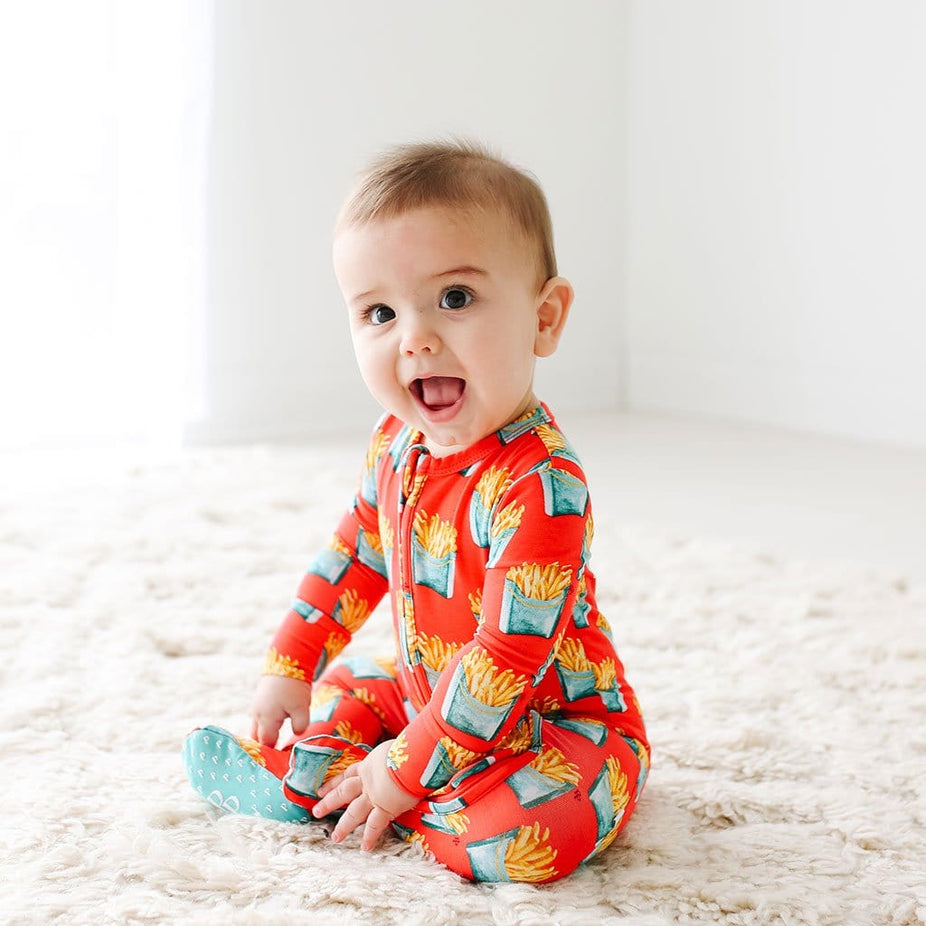 Baby on Fry Footie Zippered One Piece