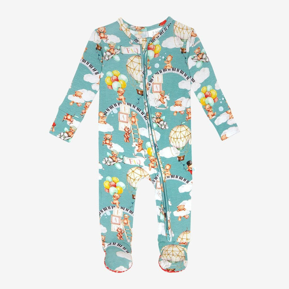 FAO Schwarz® Teddy Bears Footie Zippered One Piece