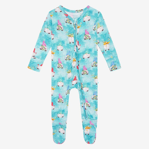Gnomey Footie Zippered One Piece