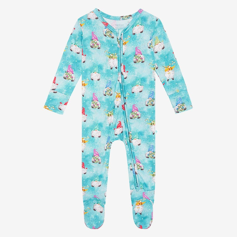 Gnomey Footie Zippered One Piece