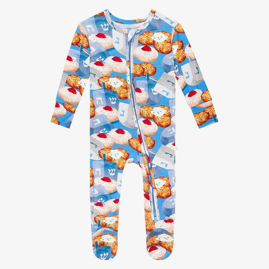 Hanukkah Footie Zippered One Piece