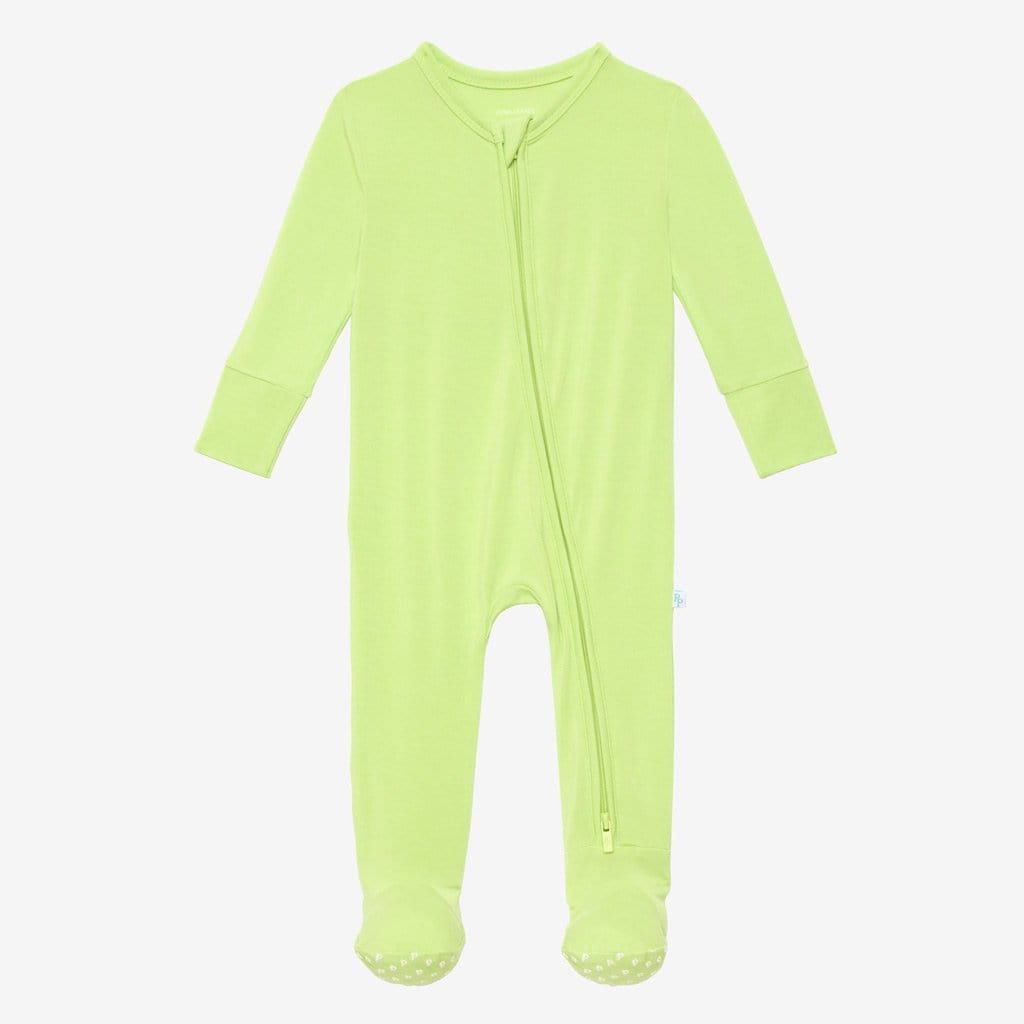 Pistachio Footie Zippered One Piece