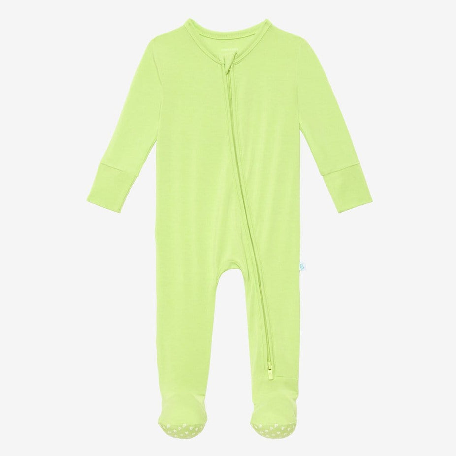 Pistachio Footie Zippered One Piece