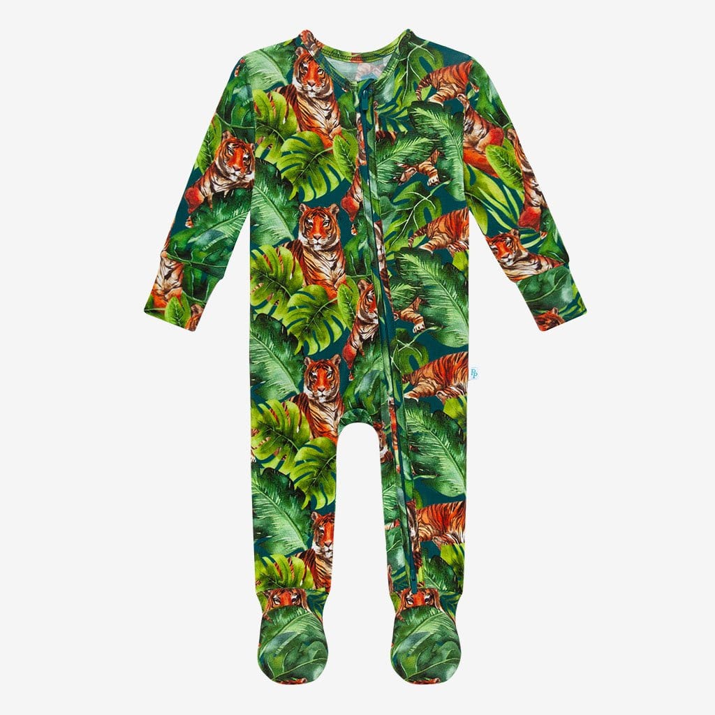 Ranger Footie Zippered One Piece in Jungle Print