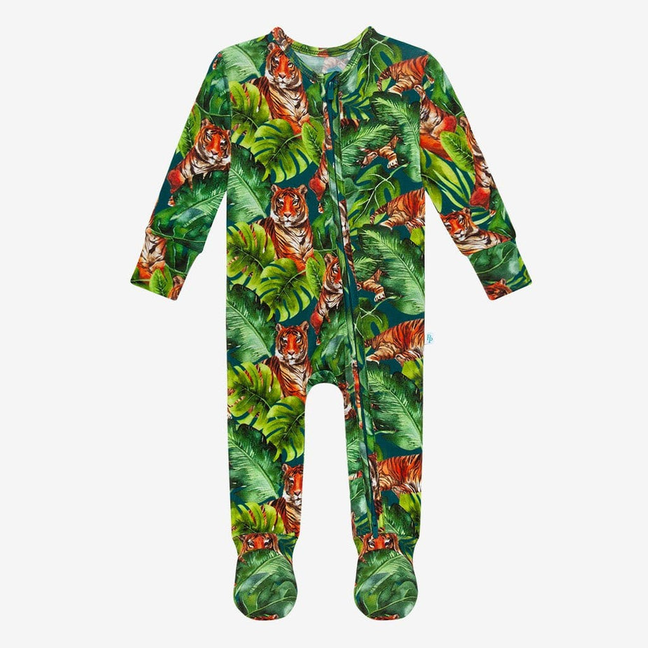 Ranger Footie Zippered One Piece in Jungle Print