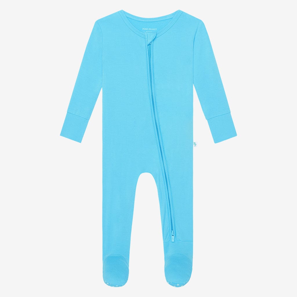 River Blue Footie Zippered One Piece